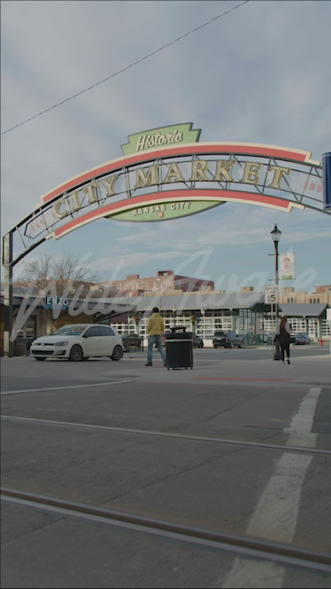 River Market Signage 2, Downtown Kansas City - Vertical